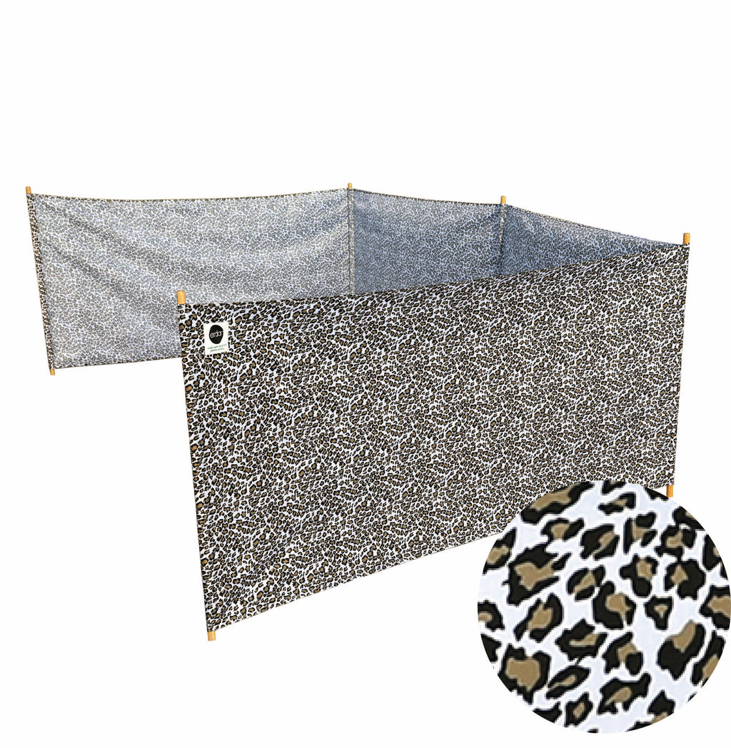 Sand Leopard Pro Beach Recycled Polyester Rip-Stop 20 ft Lightweight Windscreen, Privacy Screen, Wind Blocker, Free Matching Shoulder Bag