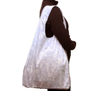 Arctic Camo Small Reusable Ergonomic Bag, Shopping Bag, Grocery Tote, Travel Bag