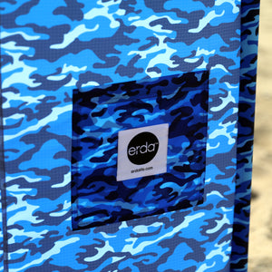 Ocean Camo Pro Beach Recycled Polyester Rip-Stop 20 ft Lightweight Windscreen, Privacy Screen, Wind Blocker, Free Matching Shoulder Bag