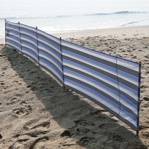 Surf Stripe Pro Beach Recycled Polyester Rip-Stop 20 ft Lightweight Windscreen, Privacy Screen, Wind Blocker, Free Matching Shoulder Bag