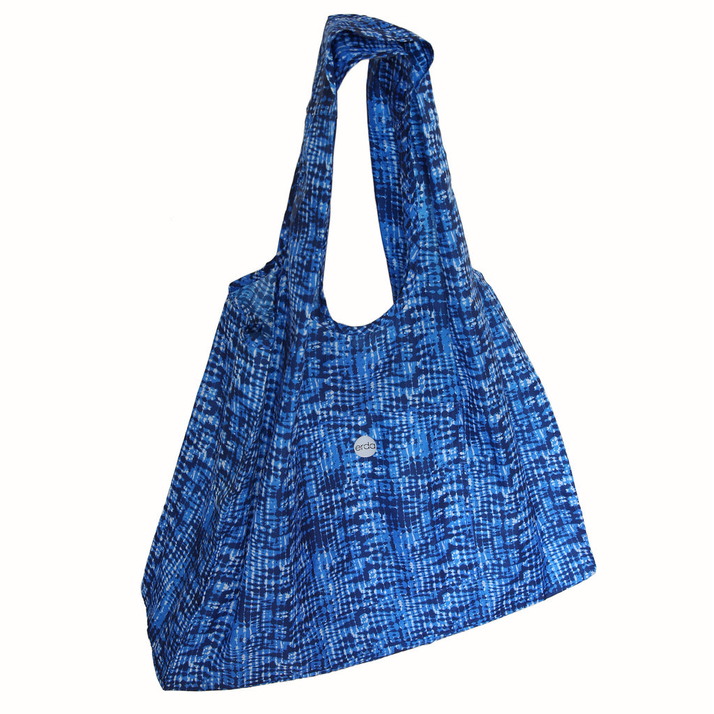 Tide-Dye Blue Sand-Free Travel Beach Bag