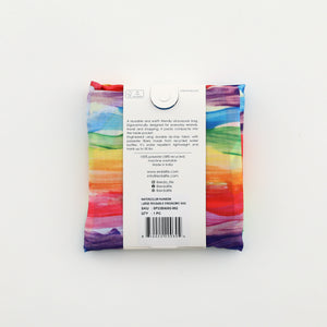 Watercolor Rainbow Large Reusable Ergonomic Bag, Shopping Bag, Grocery Tote, Travel Bag