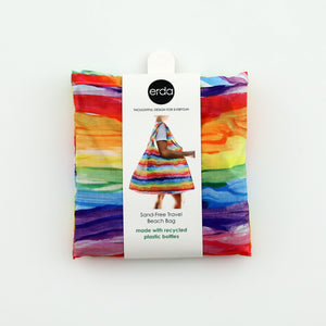 Watercolor Rainbow Sand-Free Travel Beach Bag