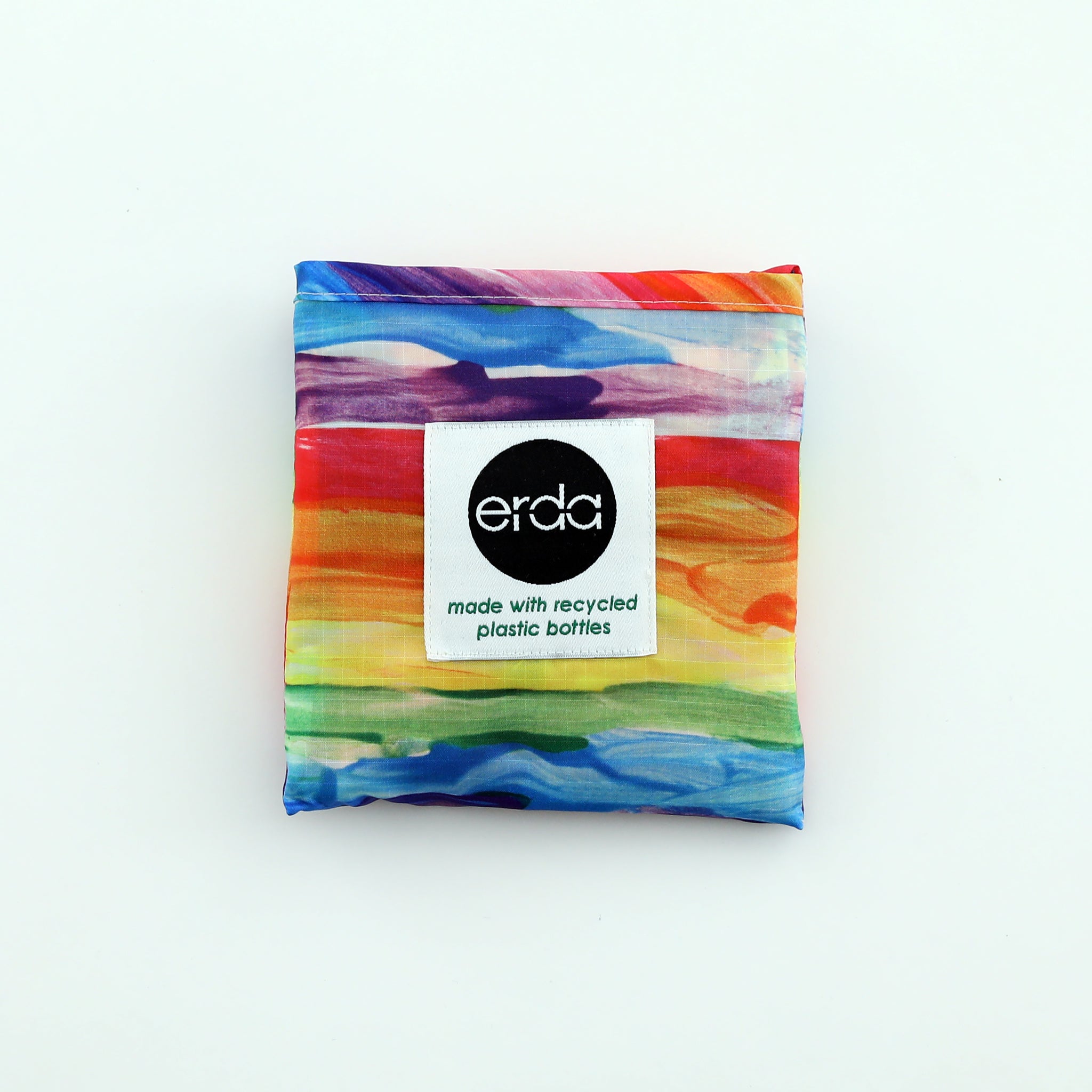Watercolor Rainbow Large Reusable Ergonomic Bag, Shopping Bag, Grocery Tote, Travel Bag